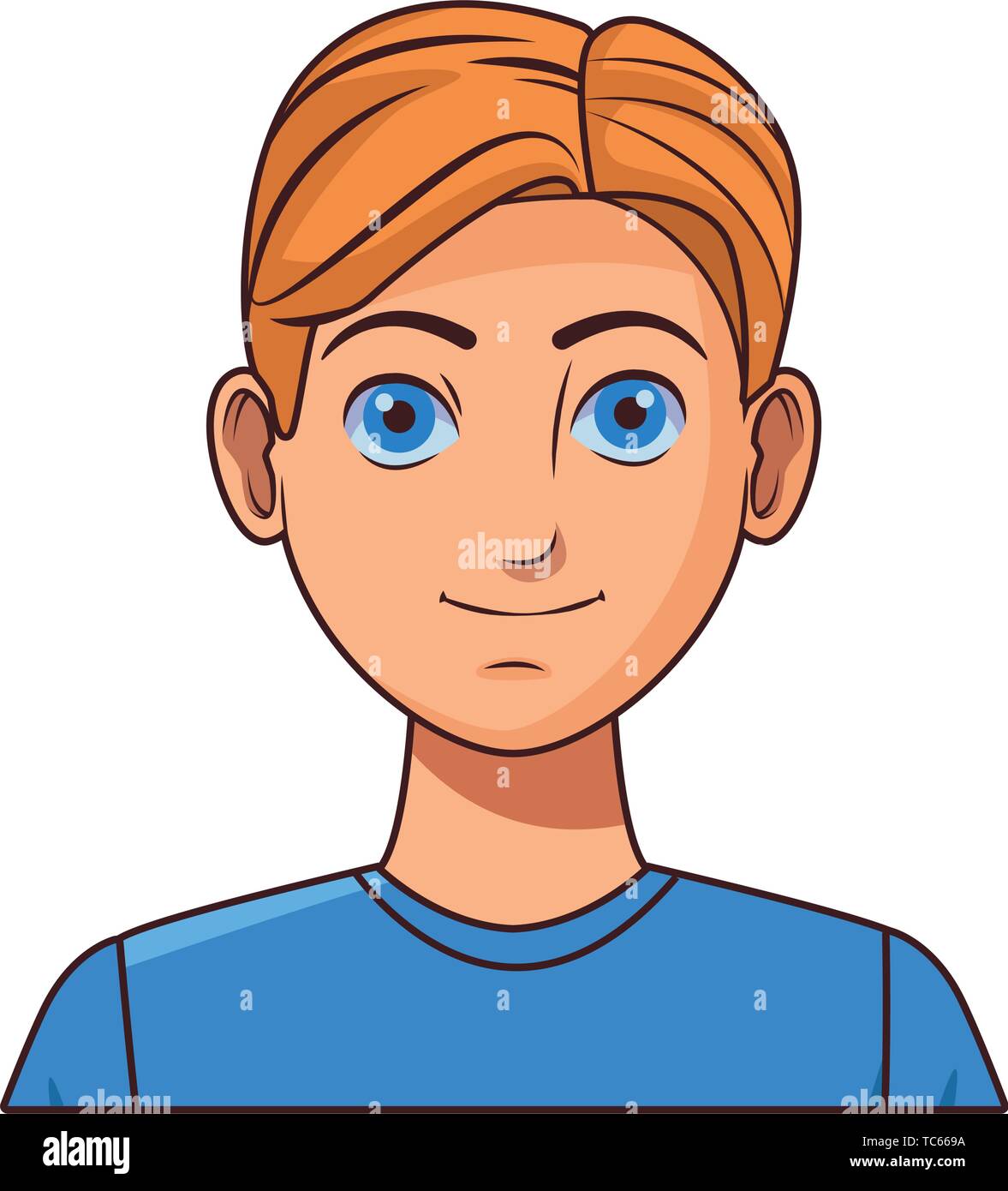 Man wearing blue shirt cartoon hi-res stock photography and images - Alamy