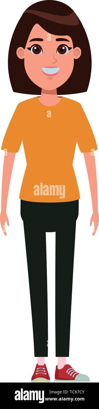 young woman avatar cartoon character Stock Vector Image & Art - Alamy