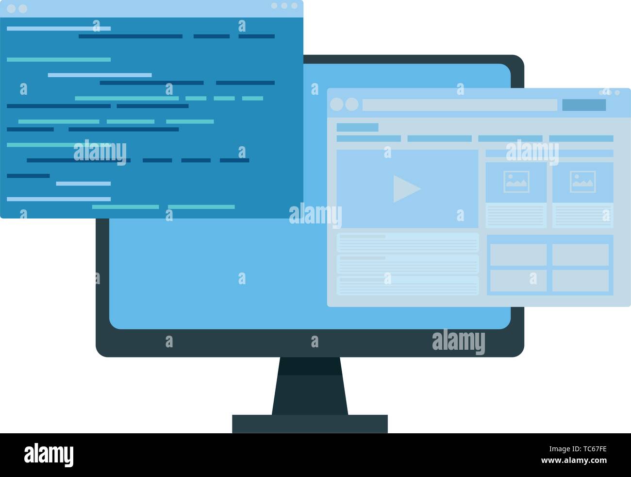 computer icon cartoon isolated Stock Vector Image & Art - Alamy