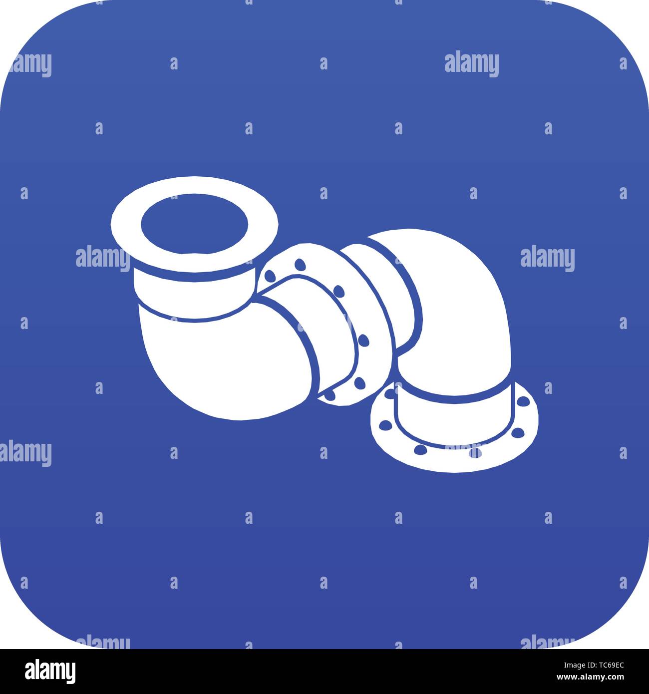 Adapter pipe icon blue vector Stock Vector Image & Art - Alamy