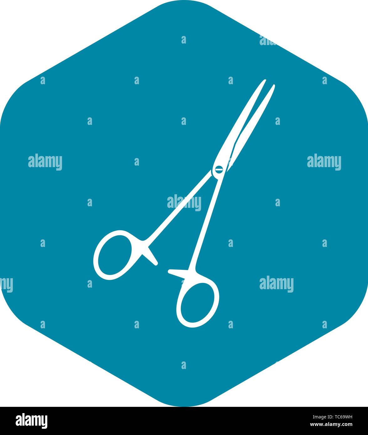 Medical clamp scissors icon, simple style Stock Vector Image & Art Alamy