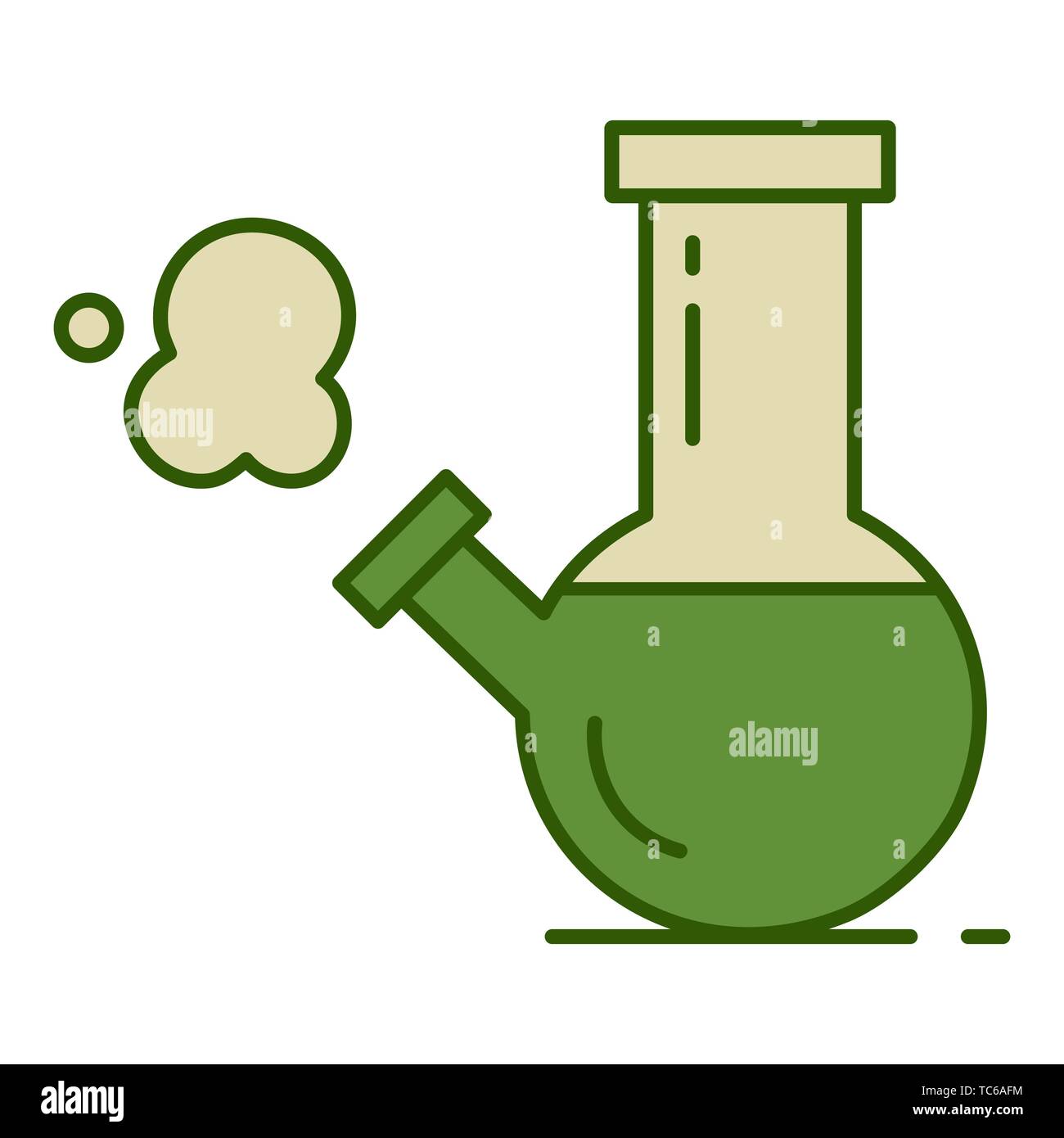 Bong for smoking. Isolated vector illustration on white background Stock  Vector Image & Art - Alamy