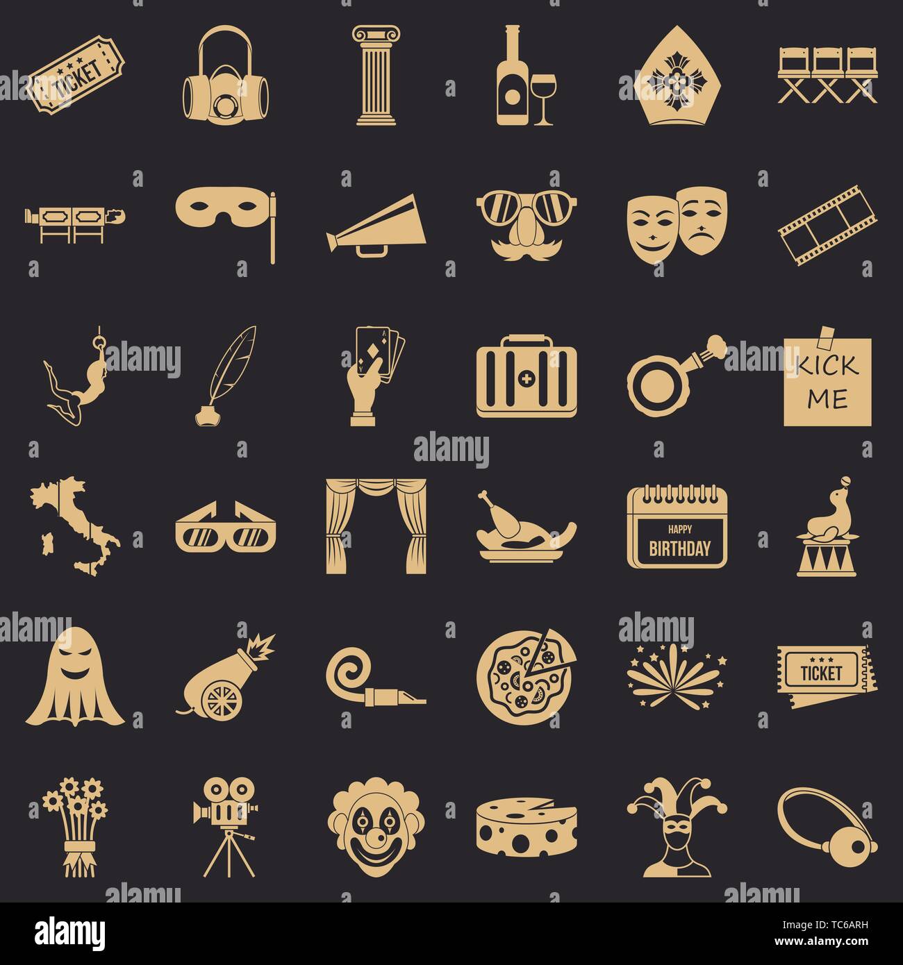 Pageant icons set, simple style Stock Vector Image & Art - Alamy