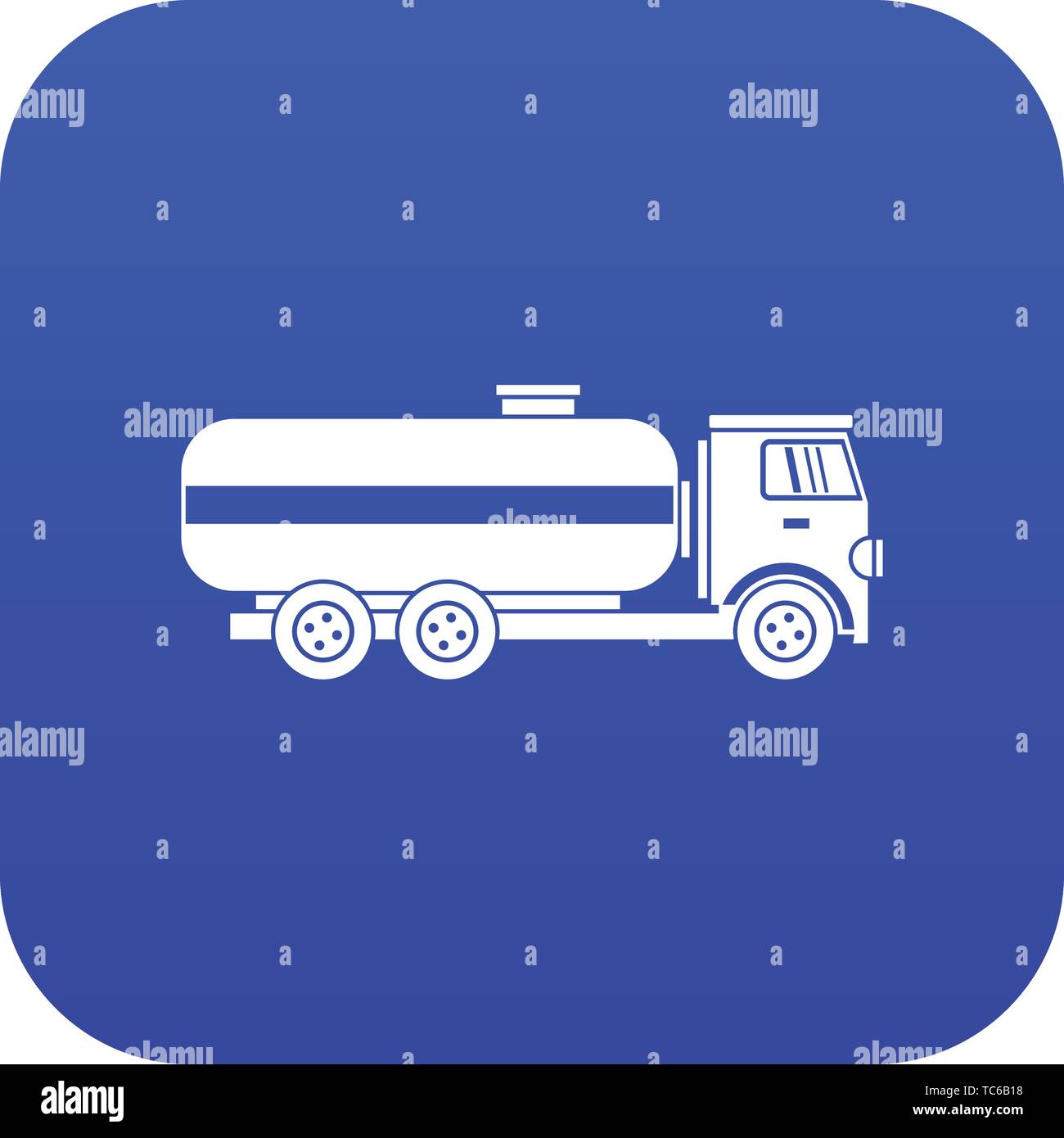 Fuel tanker truck icon digital blue Stock Vector