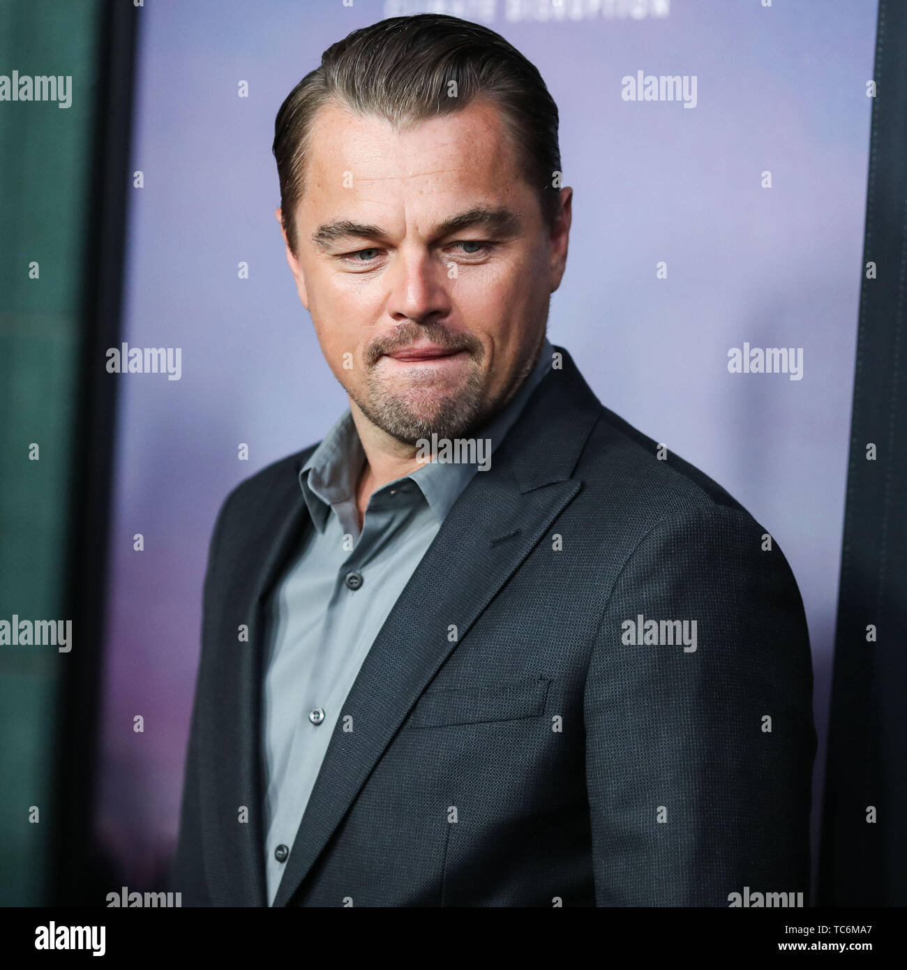 Los Angeles, United States. 05th June, 2019. LOS ANGELES, CALIFORNIA, USA - JUNE 05: Actor Leonardo DiCaprio arrives at the Los Angeles Premiere Of HBO's 'Ice On Fire' held at the Los Angeles County Museum of Art on June 5, 2019 in Los Angeles, California, United States. (Photo by Xavier Collin/Image Press Agency) Credit: Image Press Agency/Alamy Live News Stock Photo