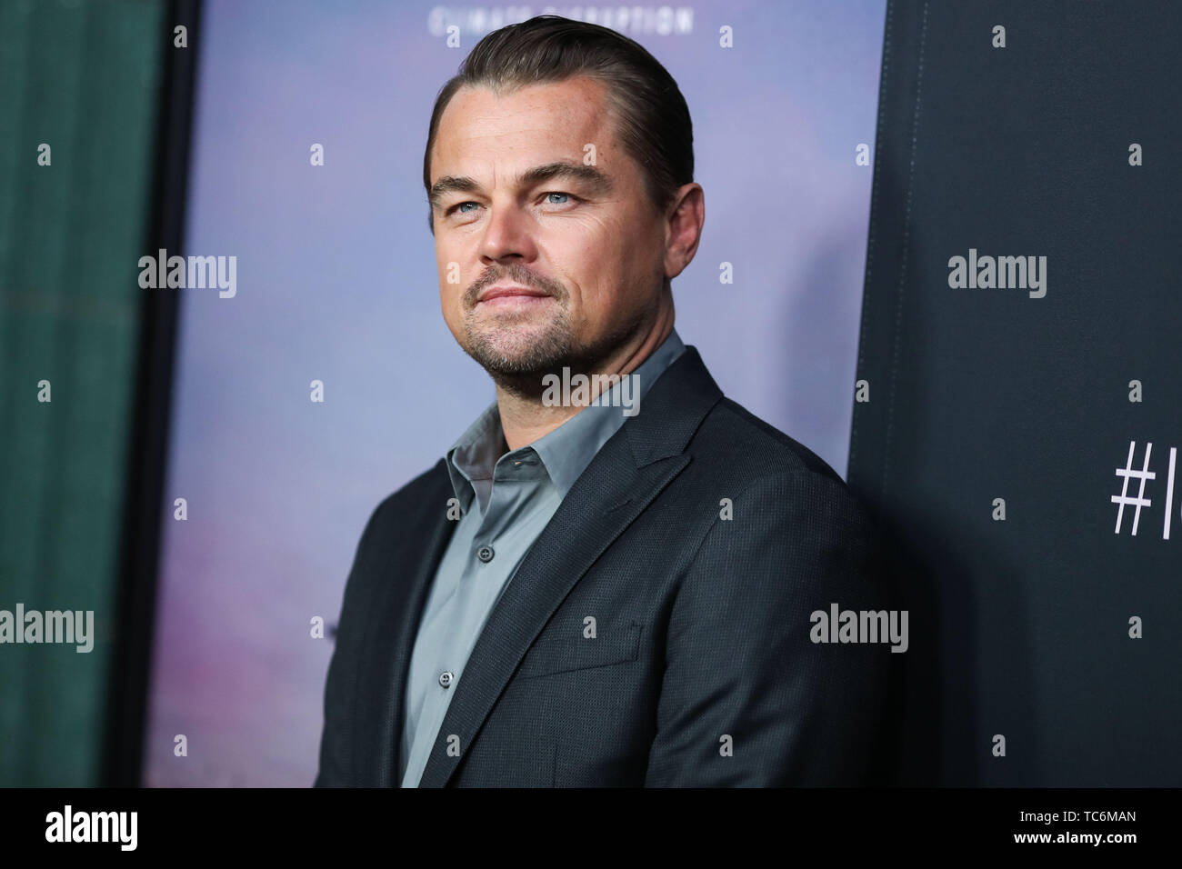Los Angeles, United States. 05th June, 2019. LOS ANGELES, CALIFORNIA, USA - JUNE 05: Actor Leonardo DiCaprio arrives at the Los Angeles Premiere Of HBO's 'Ice On Fire' held at the Los Angeles County Museum of Art on June 5, 2019 in Los Angeles, California, United States. (Photo by Xavier Collin/Image Press Agency) Credit: Image Press Agency/Alamy Live News Stock Photo