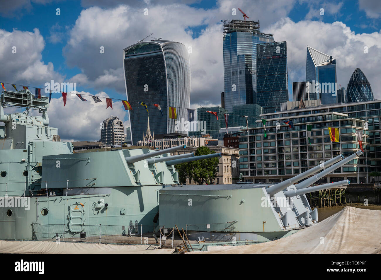 London, UK. 06th June, 2019. Imperial War Museums marks the 75th anniversary of the D-Day landings on board HMS Belfast. Credit: Guy Bell/Alamy Live News Stock Photo