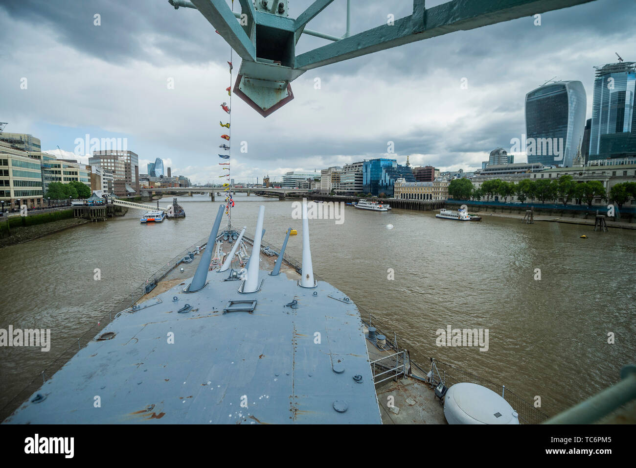 London, UK. 06th June, 2019. Imperial War Museums marks the 75th anniversary of the D-Day landings on board HMS Belfast. Credit: Guy Bell/Alamy Live News Stock Photo