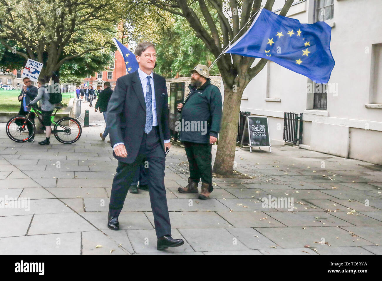 London UK. 6th June 2019. Former Attorney General and Pro Remain MP, Dominic Grieve seen in Westminster. Dominic Grieve has been criticised by his local constituents   for his efforts in the House of Commons to frustrate attempts to take the UK out of the European Union and faces deselection after Beaconsfield Conservatives passed a vote of no confidence Credit: amer ghazzal/Alamy Live News Stock Photo