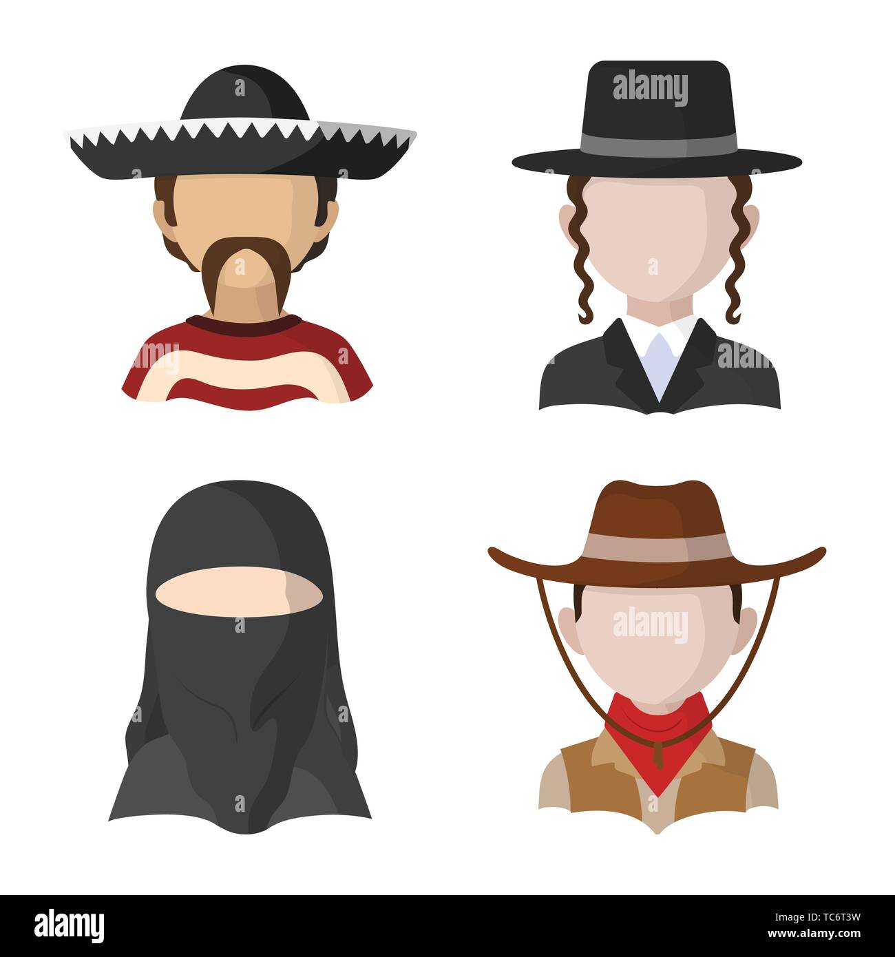 Vector design of nation and race logo. Set of nation and user vector ...