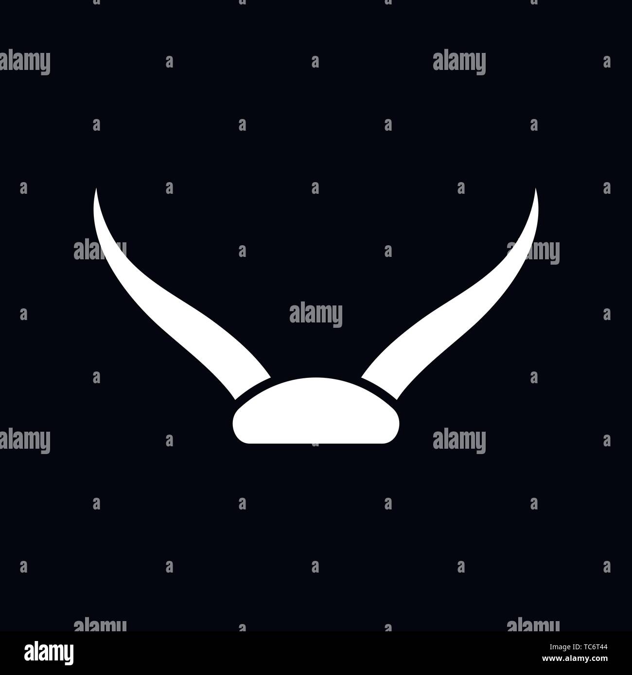 Bull horns logo, vector sign symbol for design Stock Vector Image & Art ...