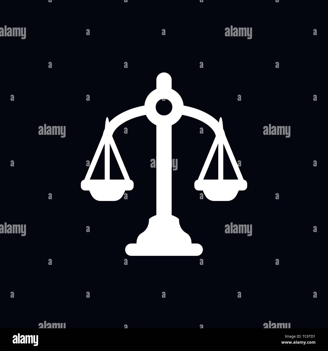 Scales of justice icon logo, vector sign symbol for design Stock Vector ...