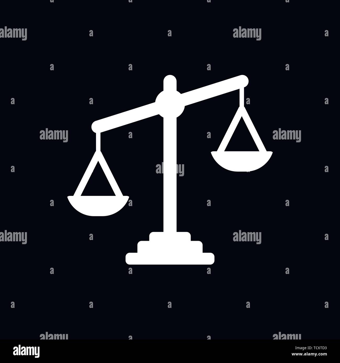 Scales of justice icon logo, vector sign symbol for design Stock Vector ...
