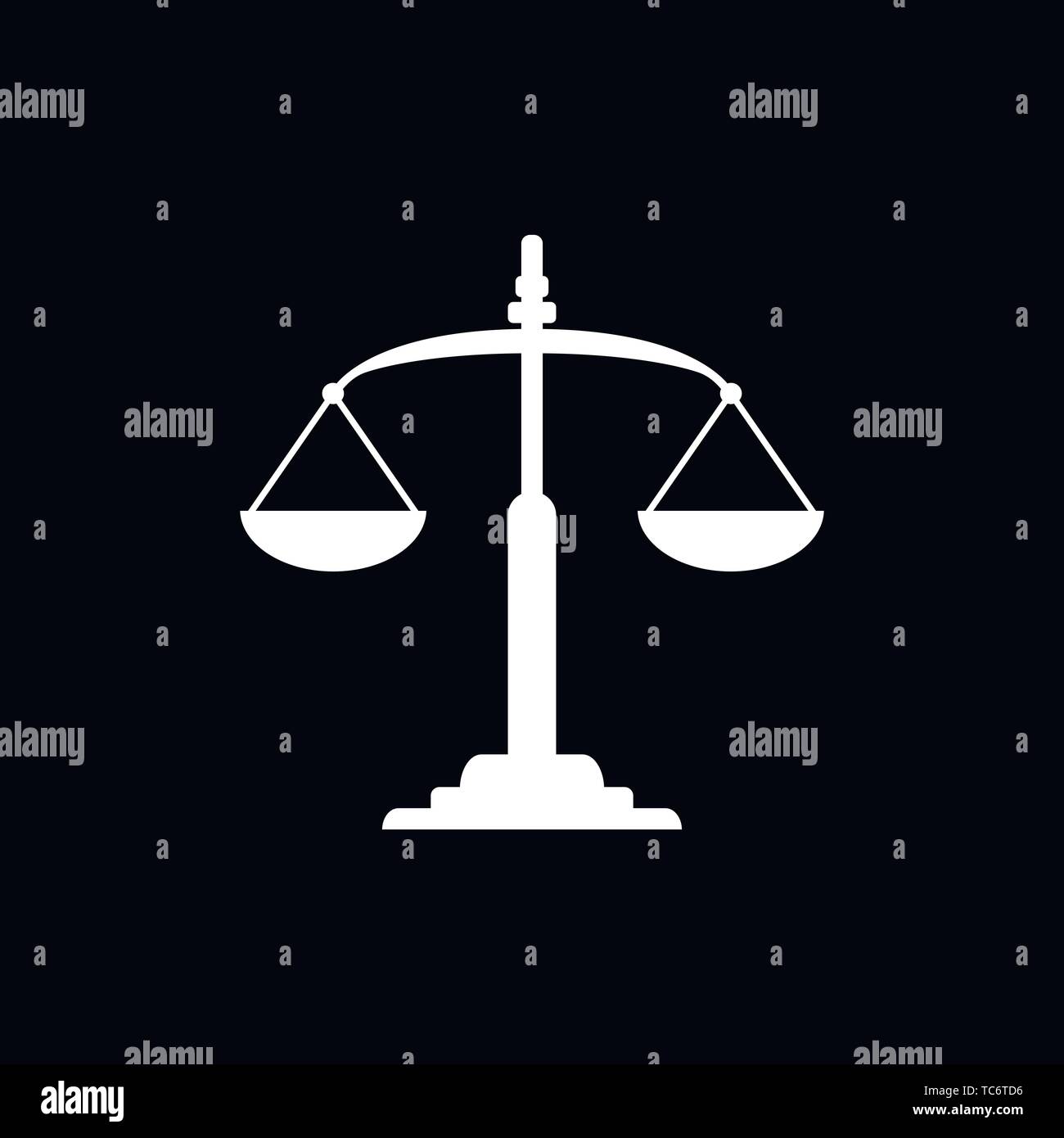 Scales of justice icon logo, vector sign symbol for design Stock Vector ...