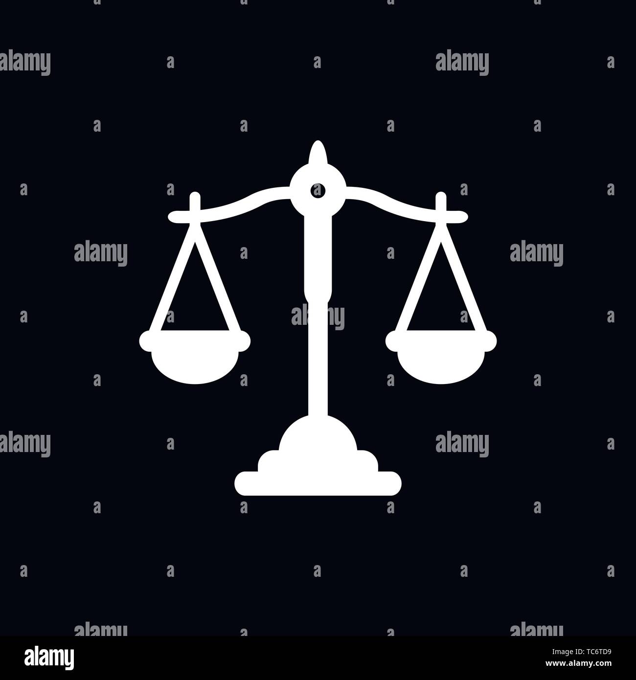 Scales of justice icon logo, vector sign symbol for design Stock Vector ...