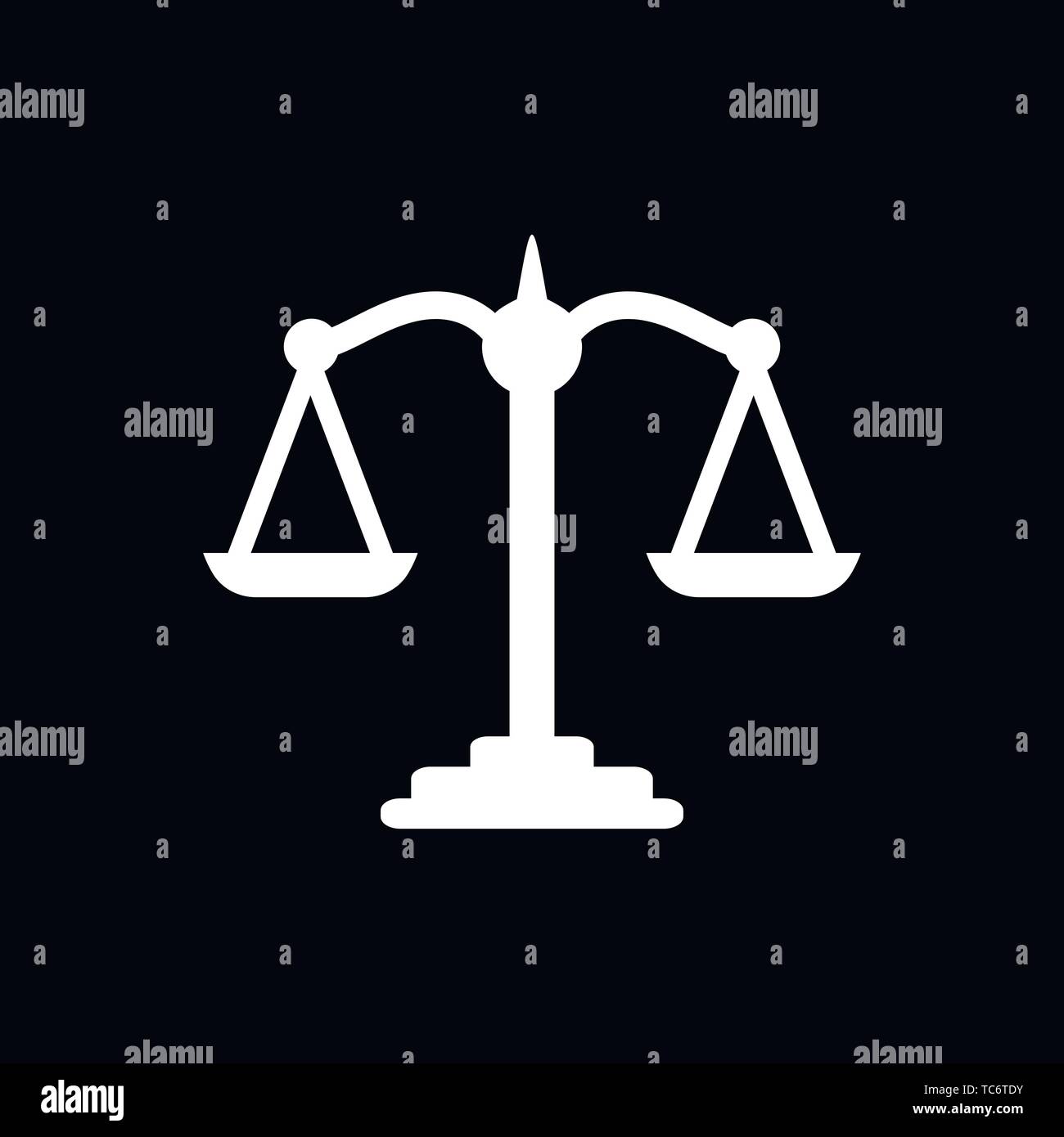 Scales of justice icon logo, vector sign symbol for design Stock Vector ...