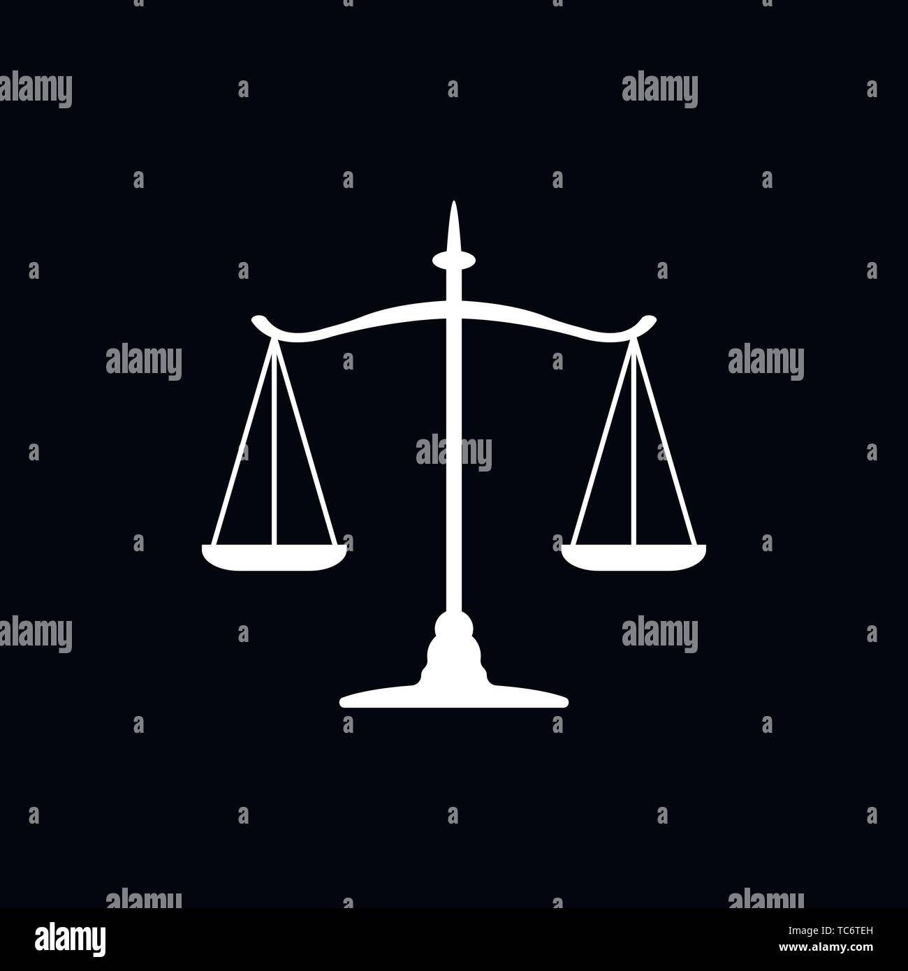 Scales of justice icon logo, vector sign symbol for design Stock Vector ...