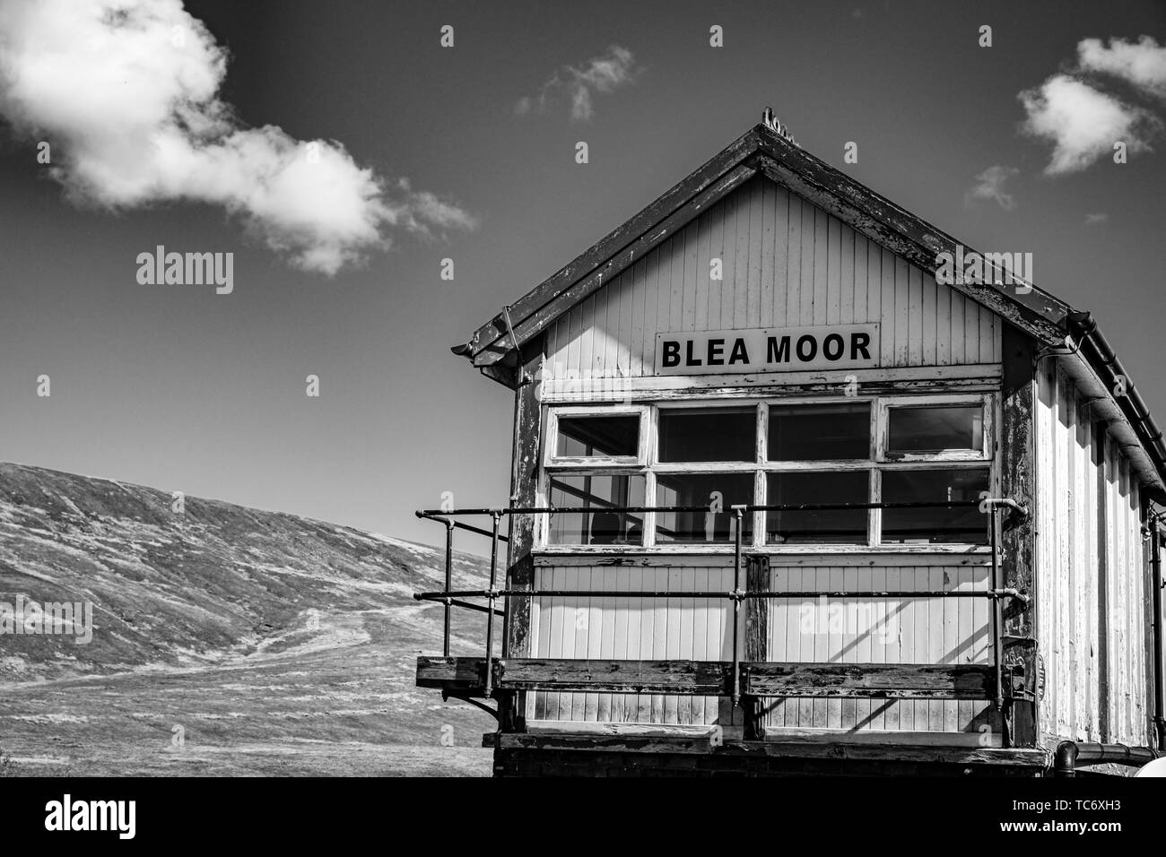 Blea Moor signal box near Ribblehead in The Yorkshire Dales National Park. England UK Stock Photo
