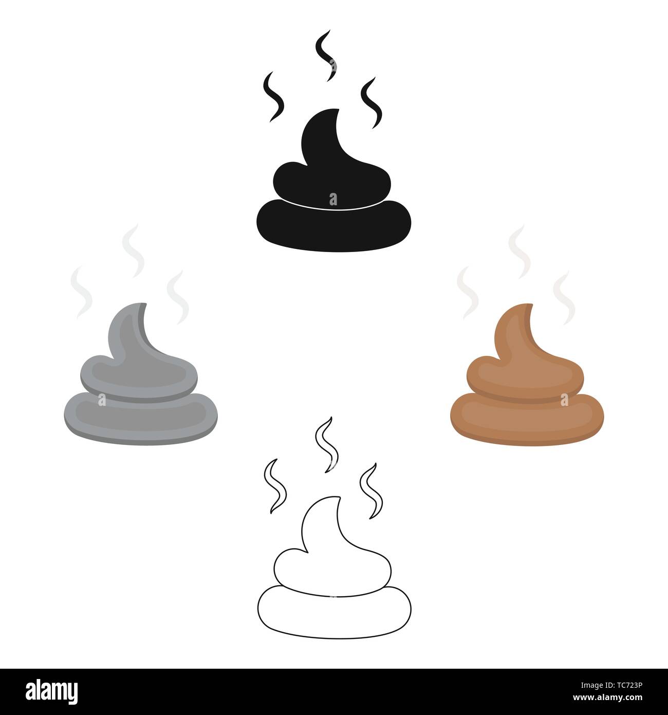 Faeces vector illustration icon in cartoon,black design Stock Vector