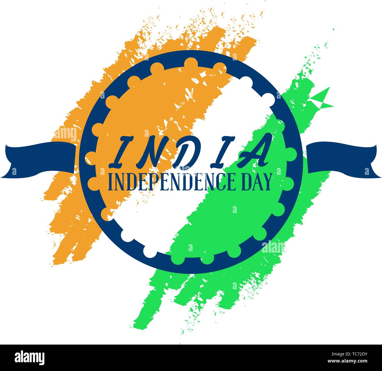 Banner of an India independence day with colors of the flag - Vector ...