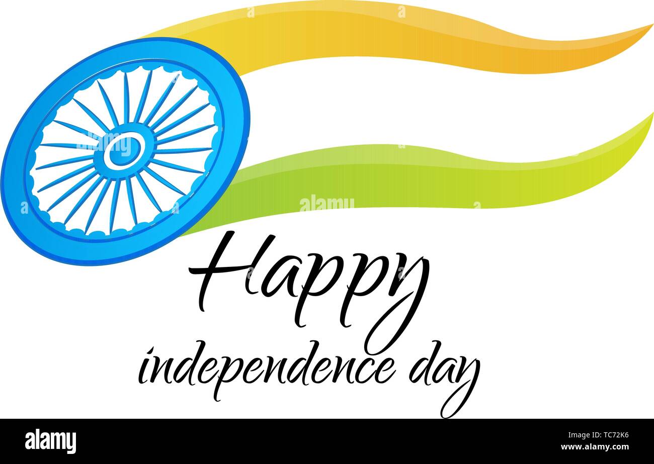 Banner of an India independence day with colors of the flag - Vector ...