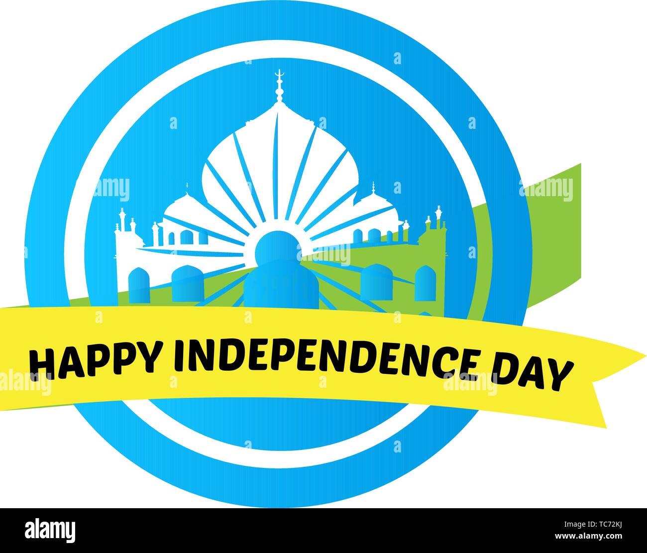 Banner of an India independence day with Taj Mahal image - Vector Stock ...