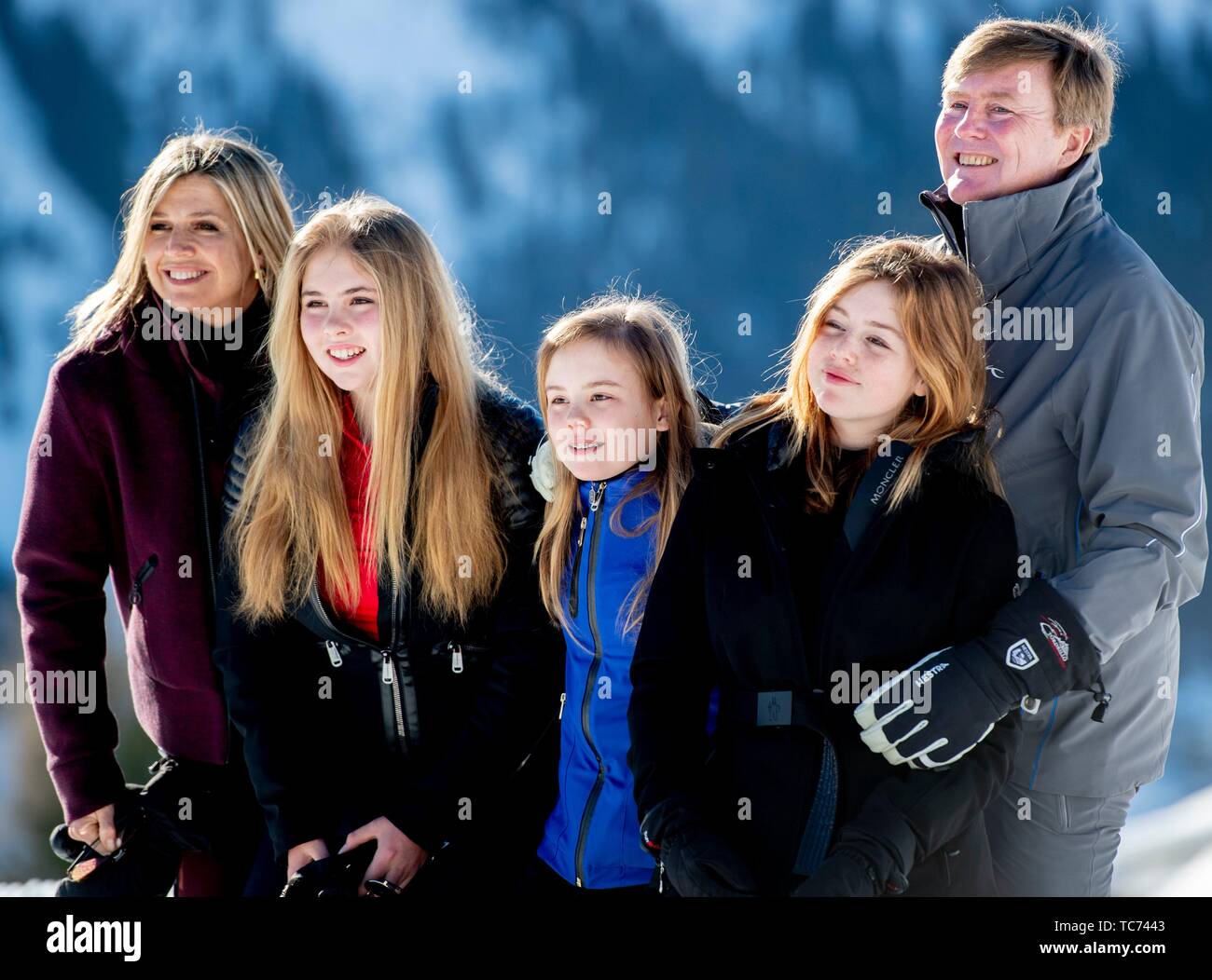 Lech King Willem Alexander And Queen Maxima Take Their Daughters To Austria For Annual Ski Holiday Stock Photo Alamy