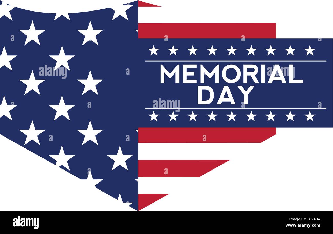 Memorial day banner. Flag of United states - Vector Stock Vector Image ...