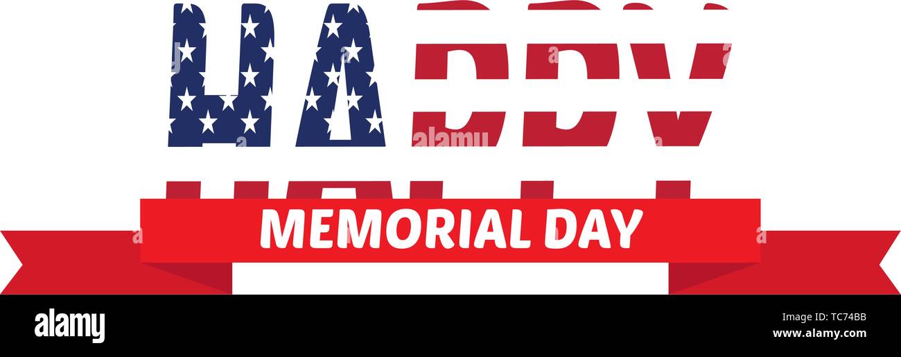 Memorial day banner. Flag of United states - Vector Stock Vector Image ...