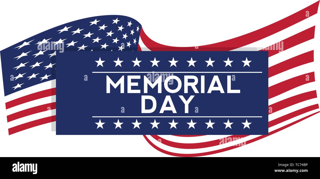 Memorial day banner. Flag of United states - Vector Stock Vector Image ...