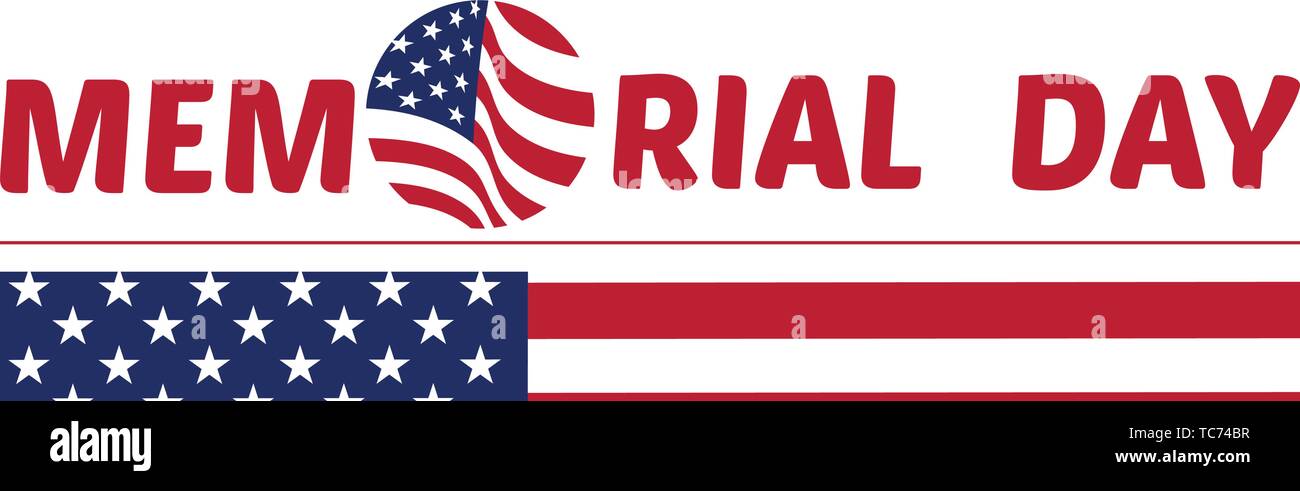 Memorial day banner. Flag of United states - Vector Stock Vector Image ...