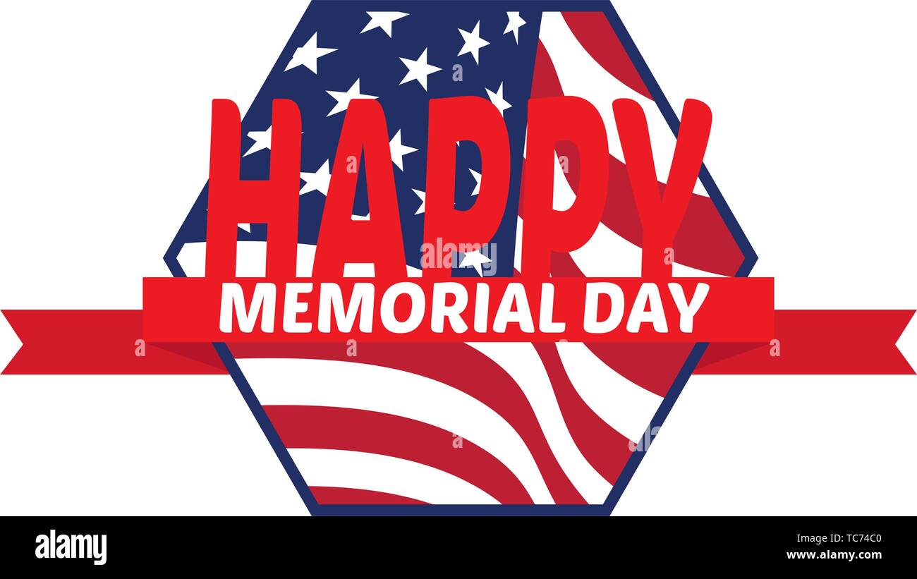 Memorial day banner. Flag of United States - Vector Stock Vector Image ...