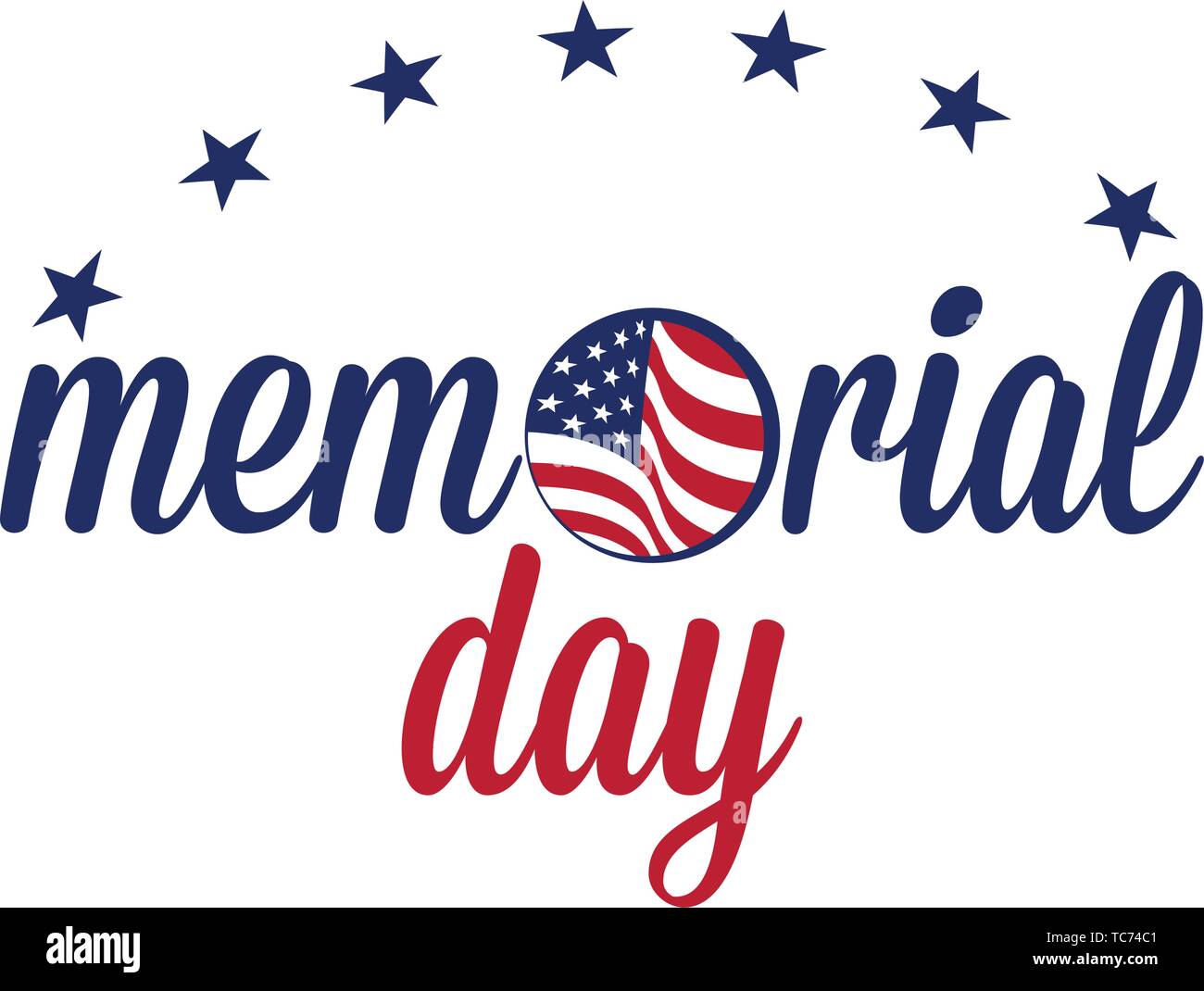 Memorial day banner. Flag of United states - Vector Stock Vector Image ...