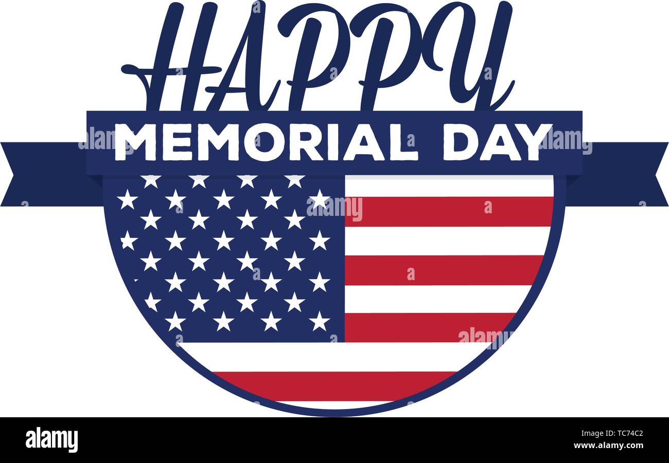 Memorial day banner. Flag of United states - Vector Stock Vector Image ...