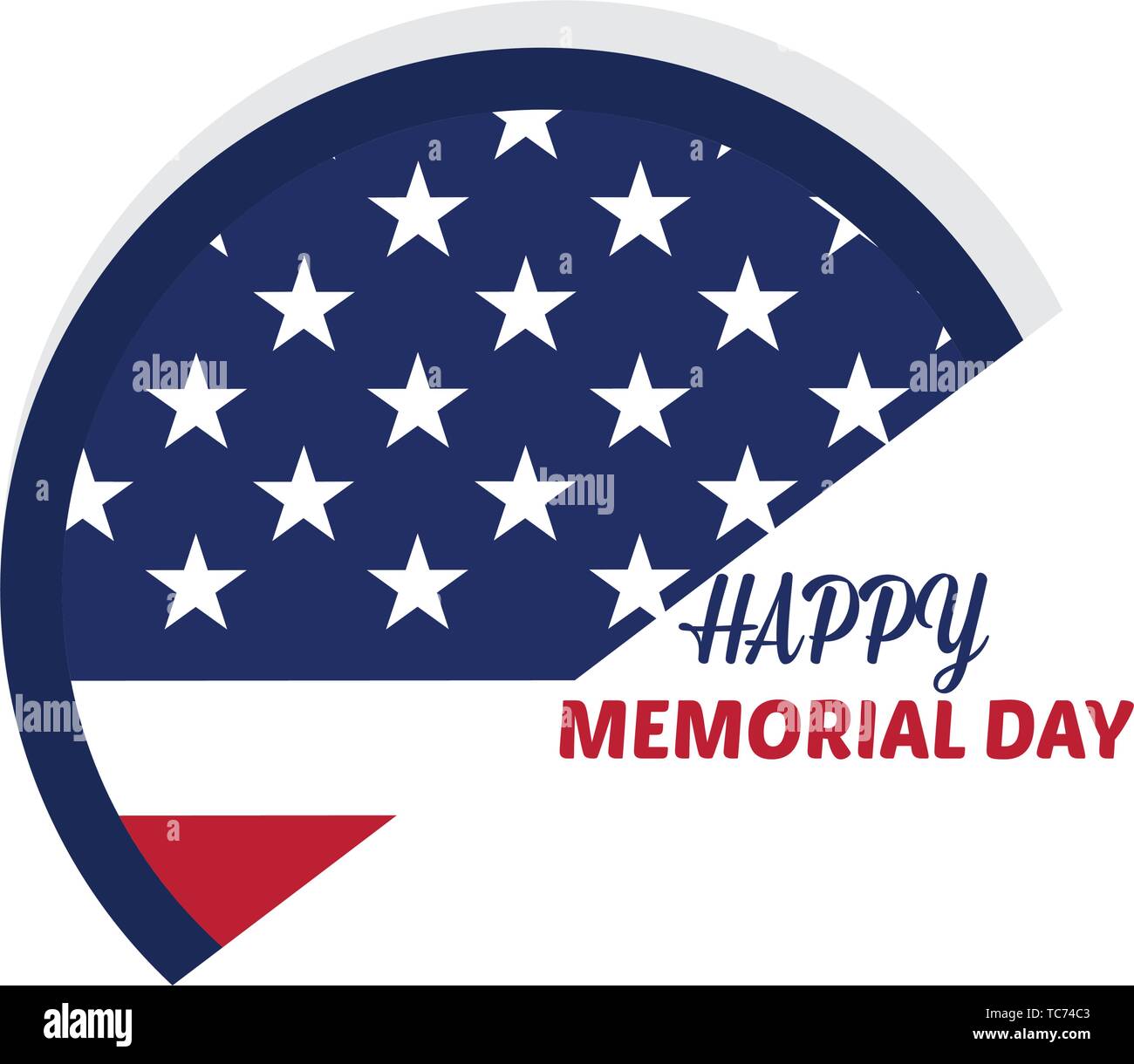 Memorial day banner. Flag of United states - Vector Stock Vector Image ...