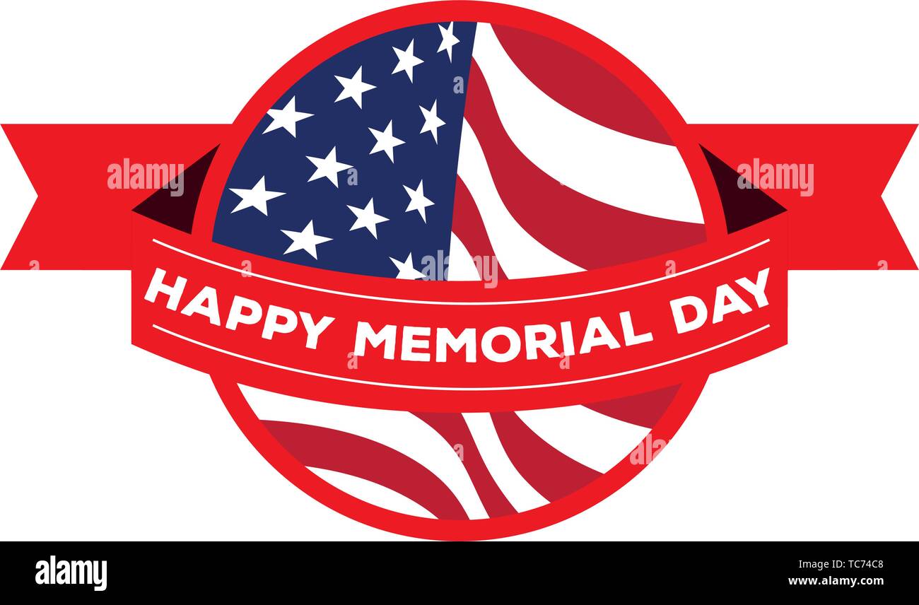 Memorial day banner. Flag of United states - Vector Stock Vector Image ...
