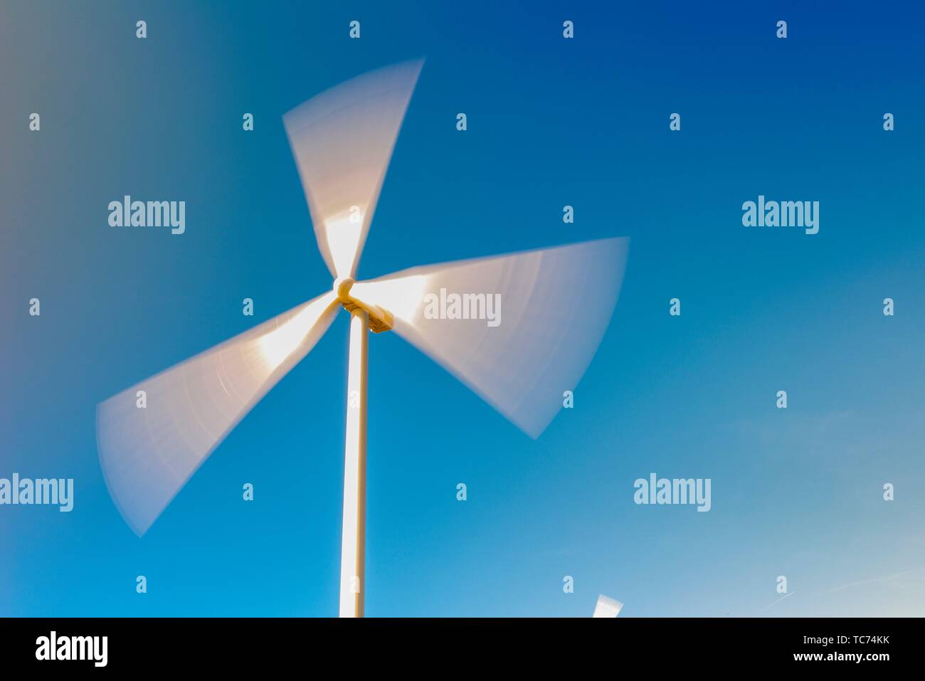 Rotterdam, Netherlands. Environmentally friendly modern wind mill