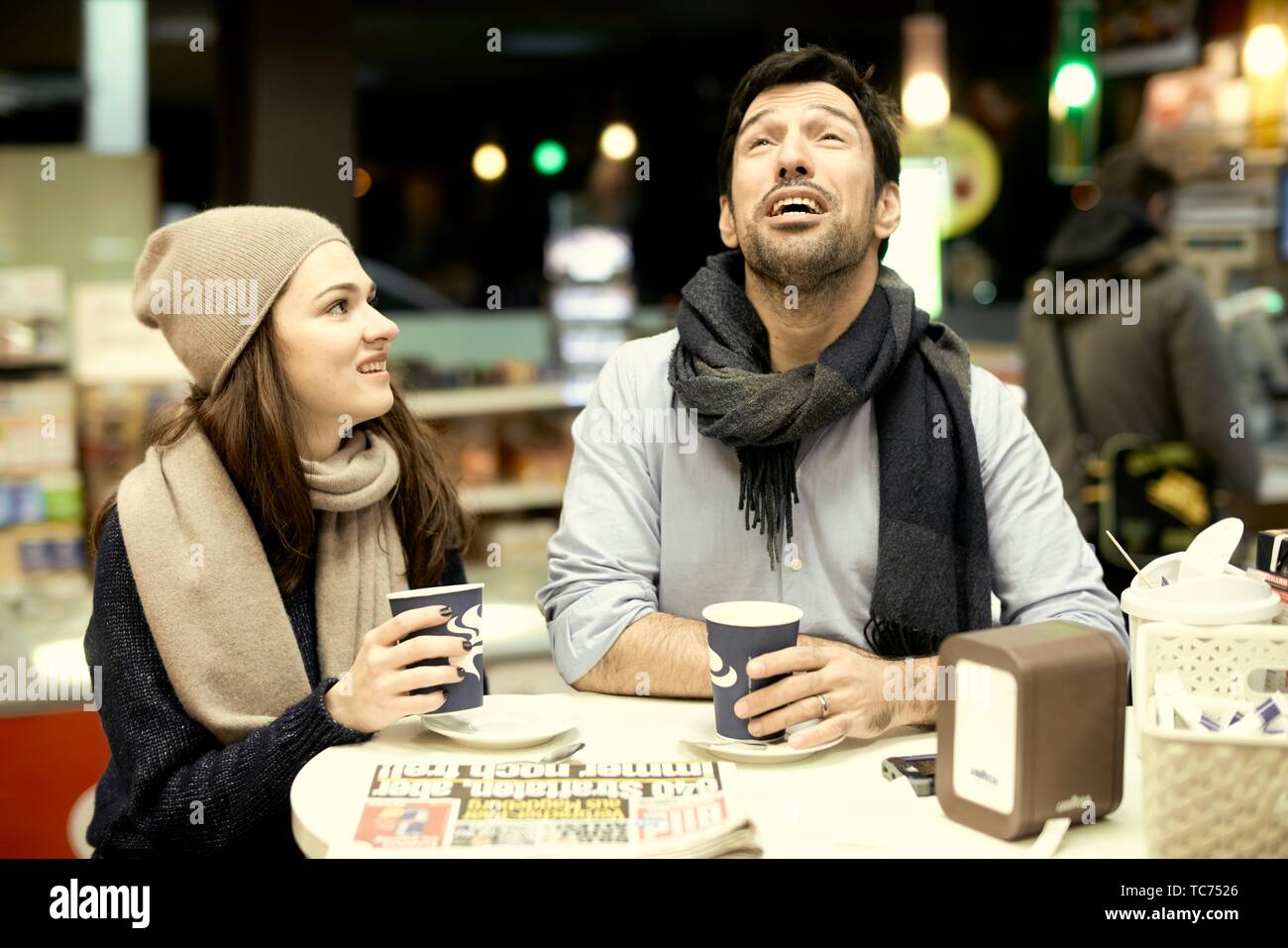 Couple Coffee Shop In Munich Germany Stock Photo Alamy