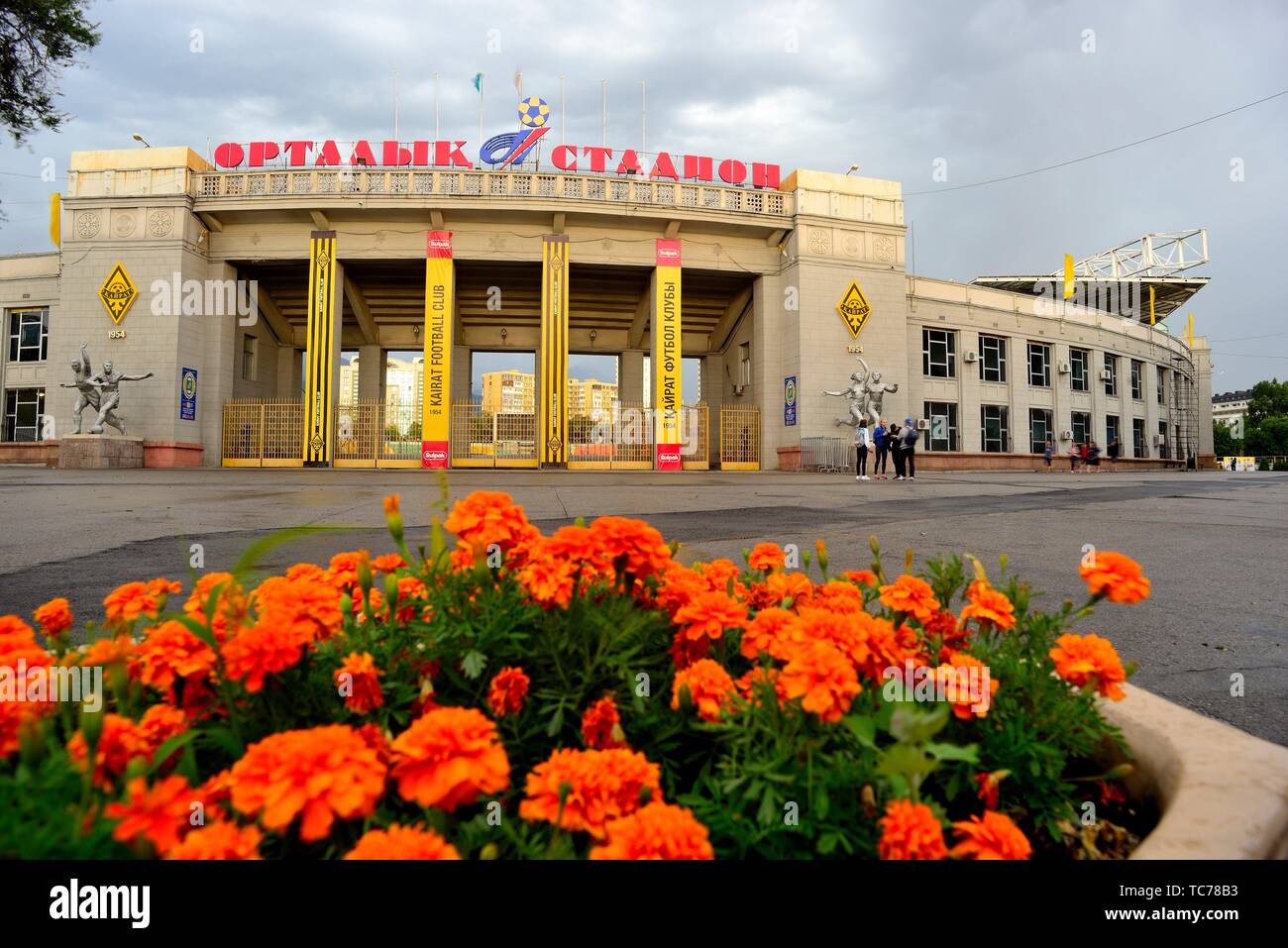 Central Stadium of Almaty (F. C. Kairat), Kazakhstan Stock Photo - Alamy