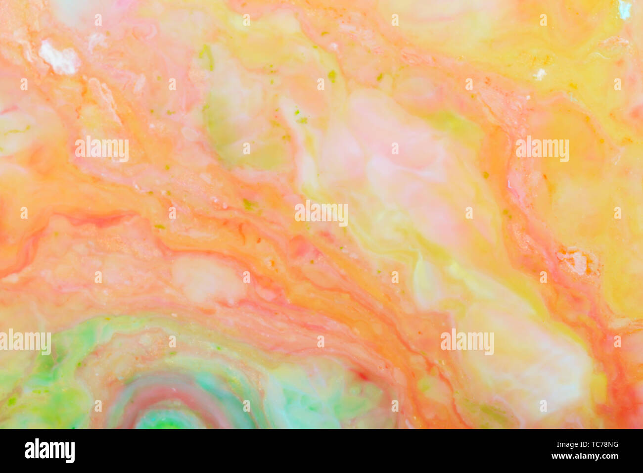 Abstract background of colored propylene pigment formation Stock Photo