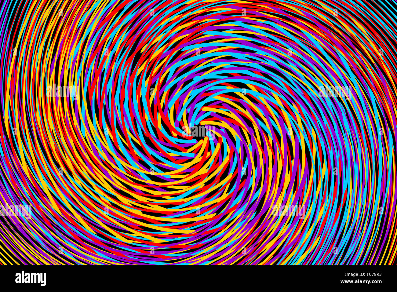 Color line composition distorted vortex abstract background Stock Photo ...