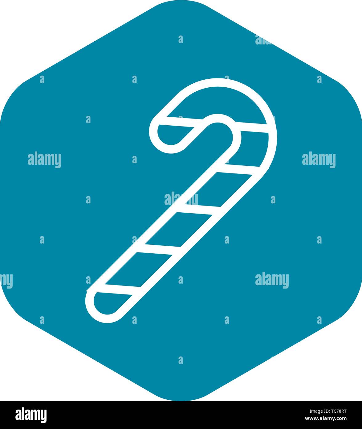 Christmas candy stick icon, outline style Stock Vector Image & Art - Alamy