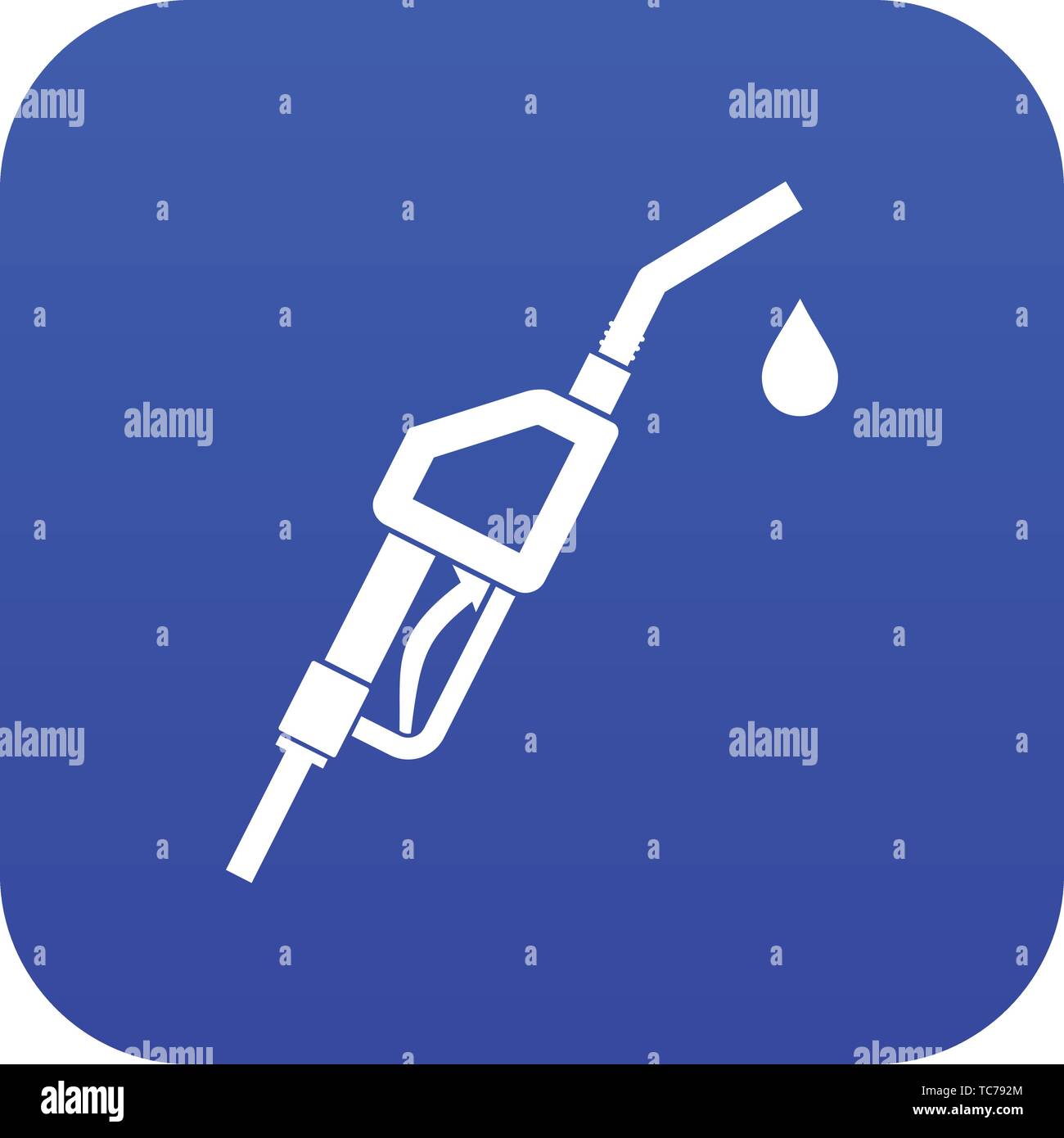 Gasoline pump nozzle icon digital blue Stock Vector