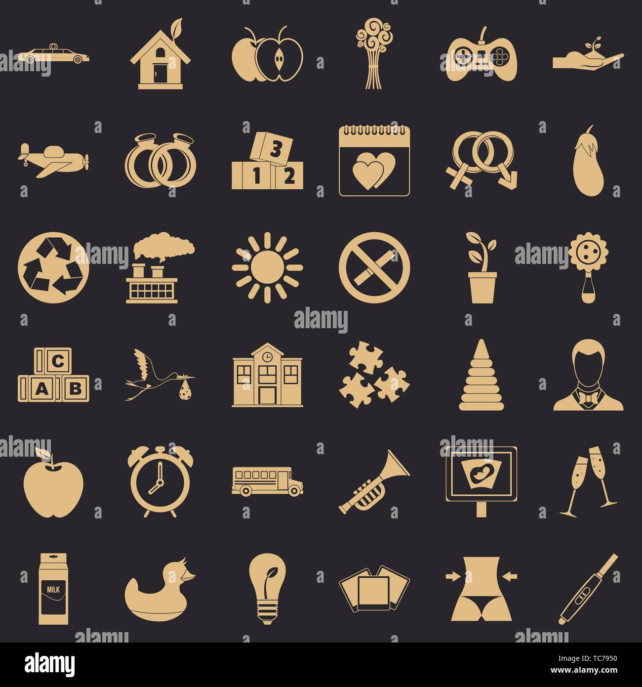 Decree icons set, simple style Stock Vector Image & Art - Alamy