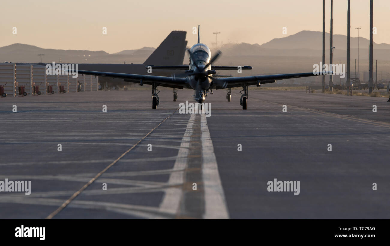 A Brazilian Air Force A 29 Super Tucano Taxies During Green Flag West 19 8 At Nellis Air Force Base Nevada The Brazilian Air Force Is Working Hand In Hand With The Idaho Air National Guard S 124th
