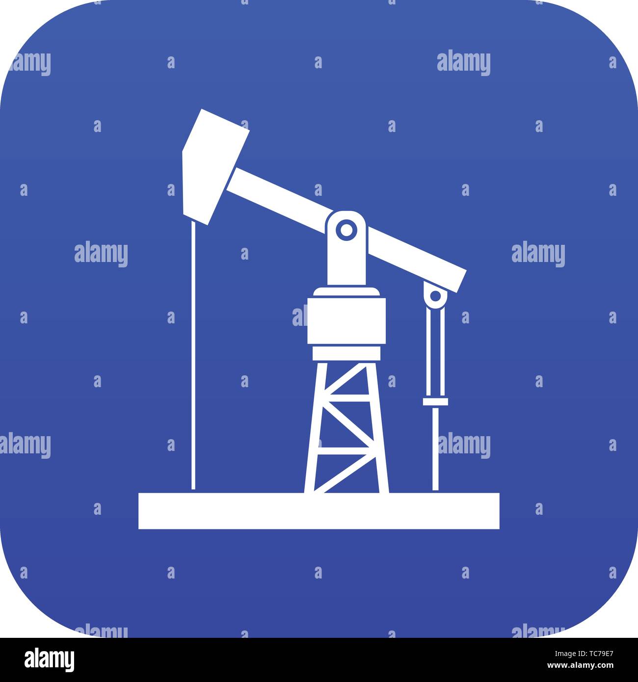 Oil pump icon digital blue Stock Vector