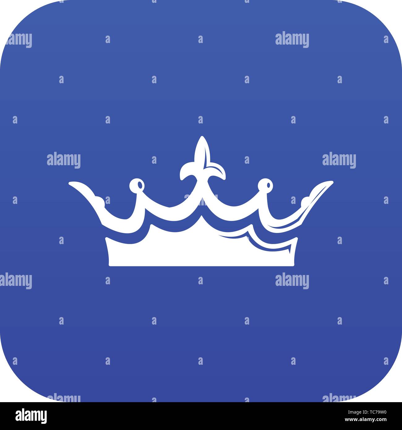 Medieval crown icon blue vector Stock Vector Image & Art - Alamy