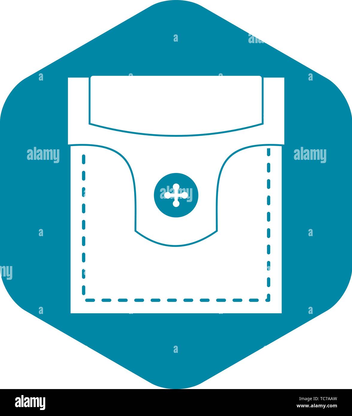 Valve pocket with button icon, simple style Stock Vector Image & Art ...