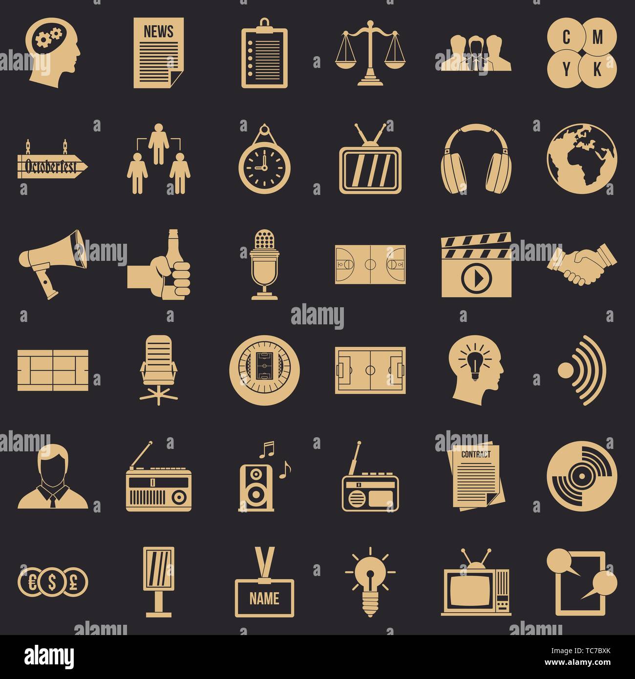 Service lines icons set, simple style Stock Vector Image & Art - Alamy