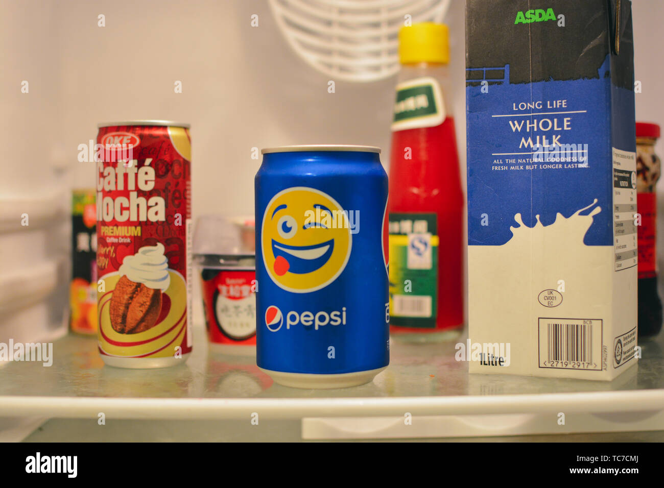 Snacks in the fridge Stock Photo Alamy